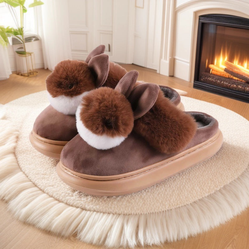 Warm Slippers For Men And Women Silent Thickened - DANCING WITH SHOES