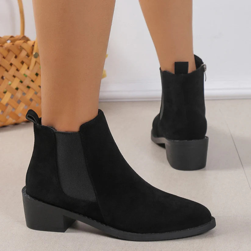 Plus Size Women's Women's Casual Boots Solid Color Wedge Snow Boots - DANCING WITH SHOES