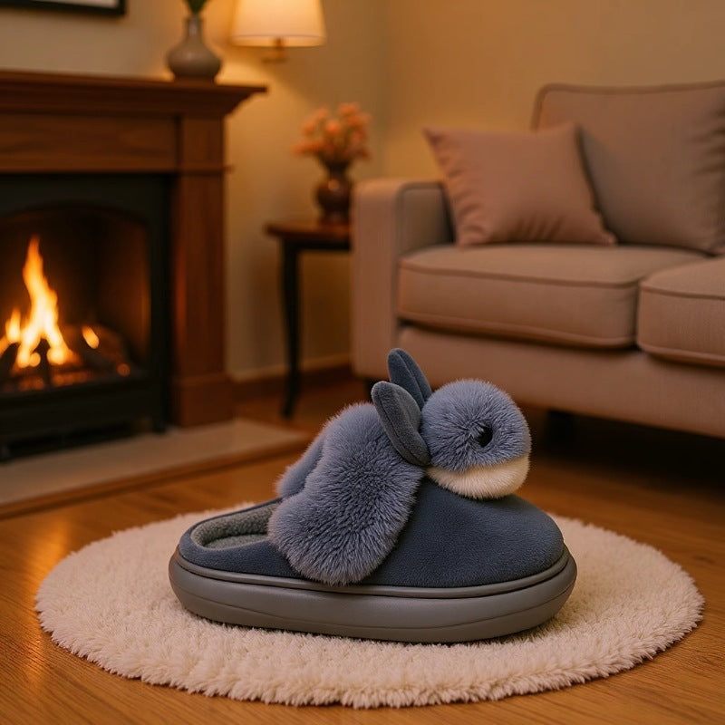 Warm Slippers For Men And Women Silent Thickened - DANCING WITH SHOES