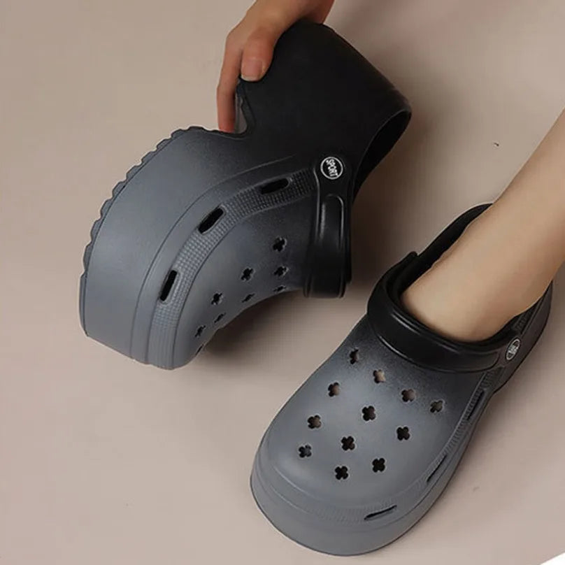 House Slipper Platform High Heel Wedge Clog Woman Sandal Flip Flops Beach Chunky Cloud Home Garden Shoe Female Slides Outdoor