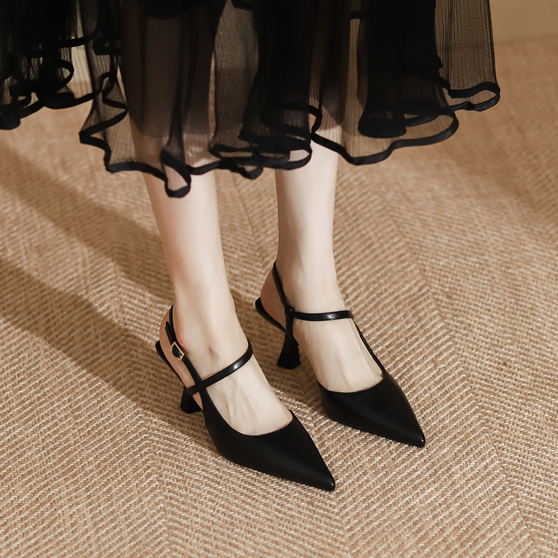 Spring Women's Sandals Women's Fashion Pointed High Heels - DANCING WITH SHOES