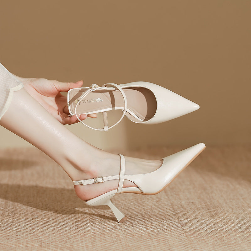 Spring Women's Sandals Women's Fashion Pointed High Heels - DANCING WITH SHOES