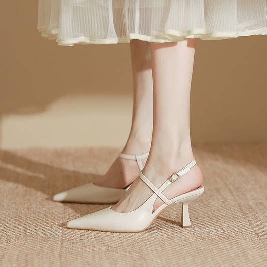Spring Women's Sandals Women's Fashion Pointed High Heels - DANCING WITH SHOES