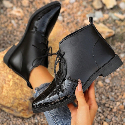 Chic Low Heel Ankle Boots