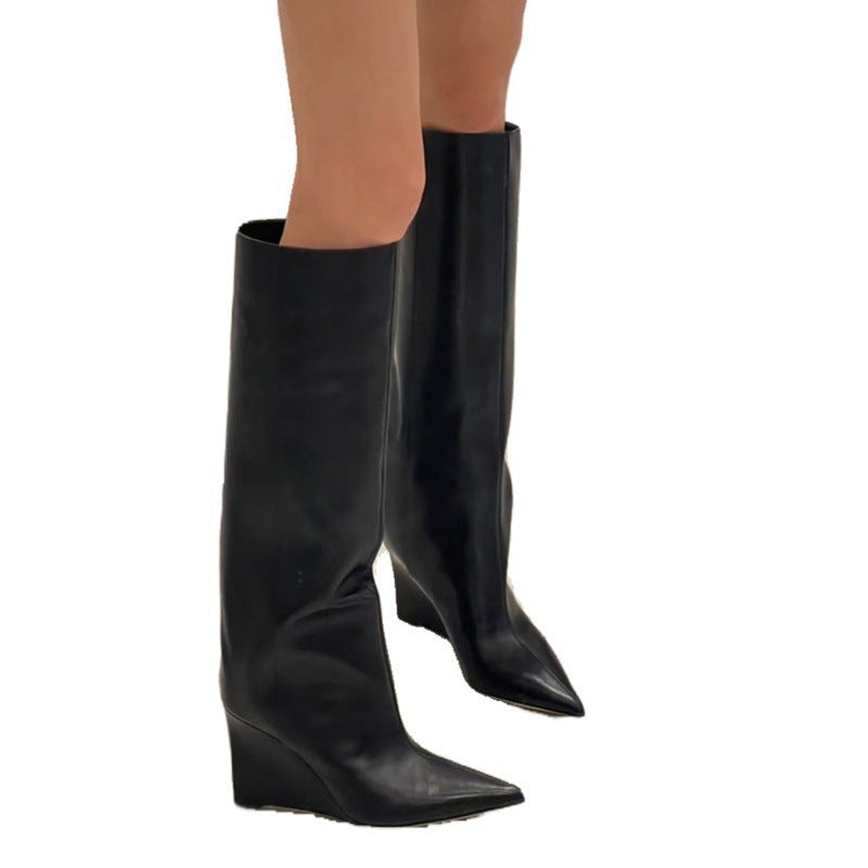 Chic Knight Wedge Boots