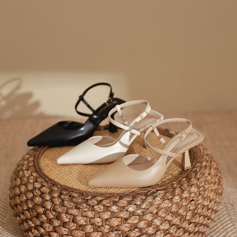 Spring Women's Sandals Women's Fashion Pointed High Heels - DANCING WITH SHOES
