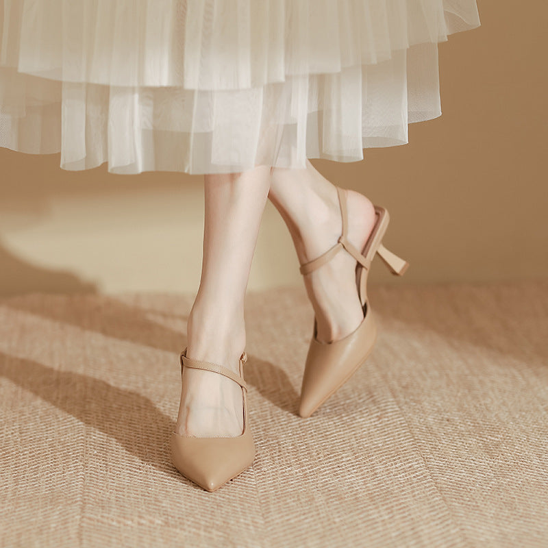 Spring Women's Sandals Women's Fashion Pointed High Heels - DANCING WITH SHOES