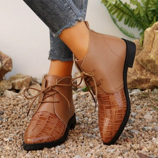 Chic Low Heel Ankle Boots